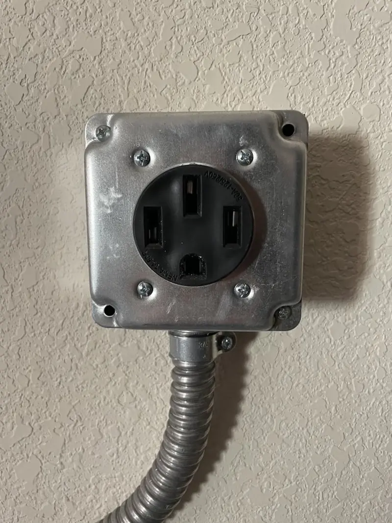 NEMA 14-50 outlet installed for Electrical Panel Upgrade in East Palo Alto